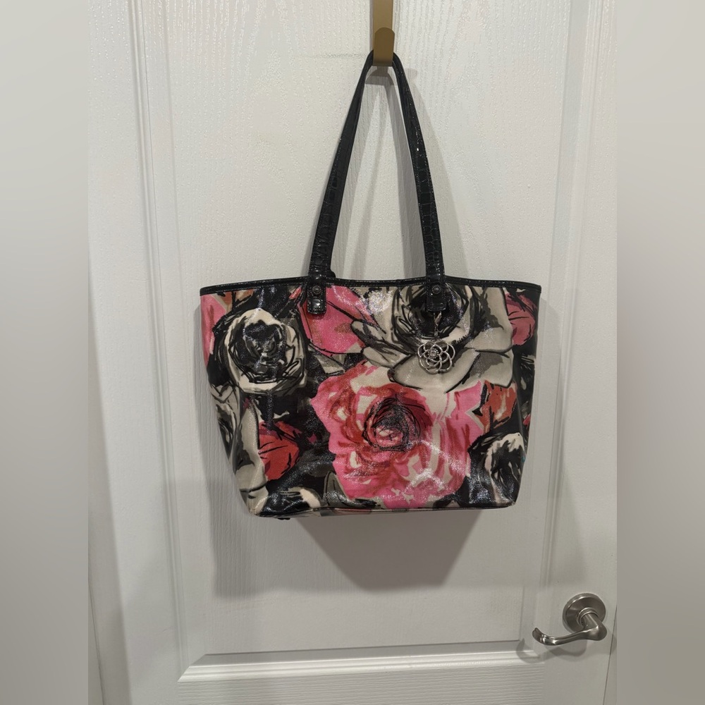 Brighton Pink and Black Floral Tote